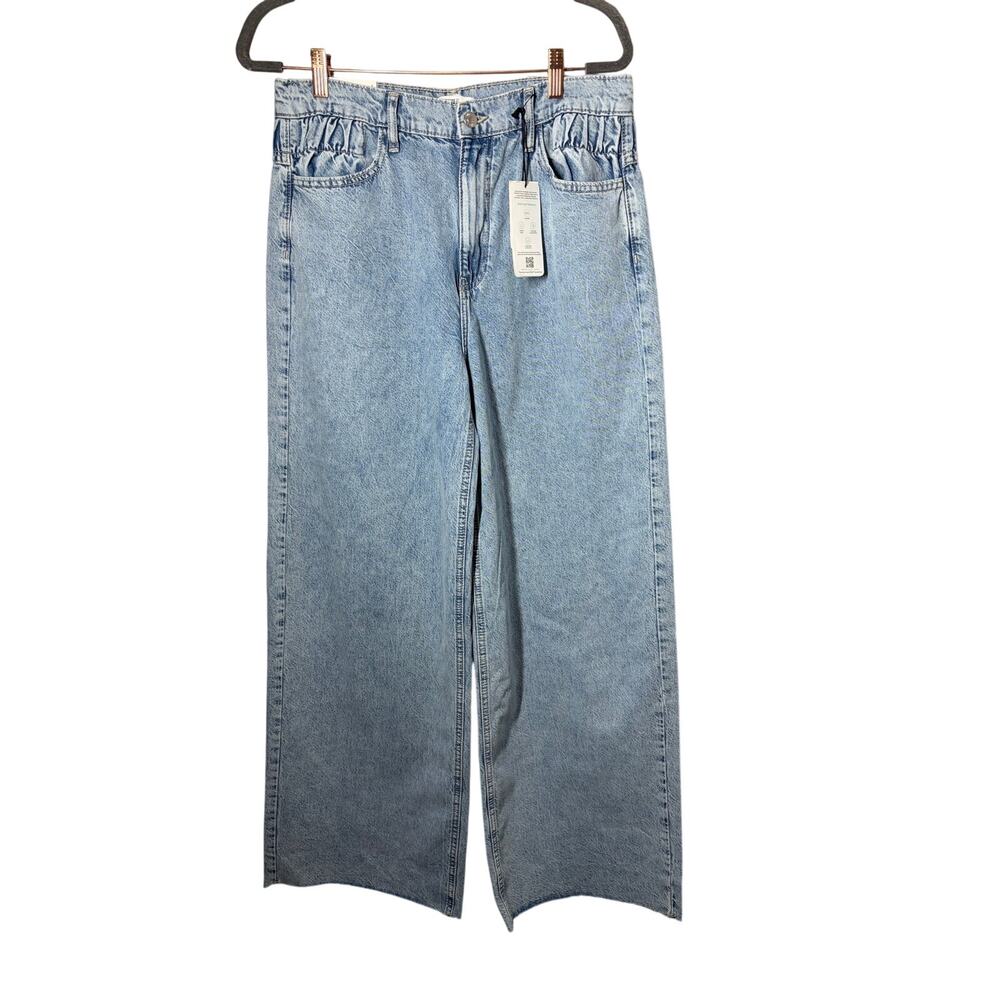 Forever 21 Light Wash Wide Leg Jeans Sz L NWT Cotton Tencel